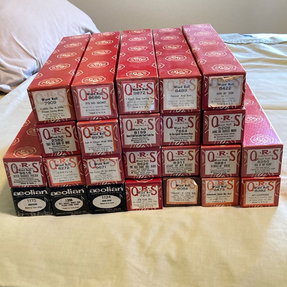 QRS & Aeolian Player Piano Rolls - Lot of 24